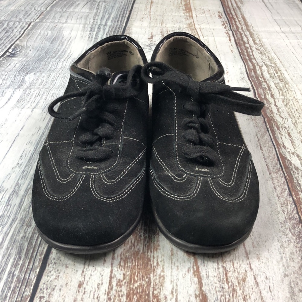 Aerosoles Air Cushion Black Leather Suede Size 7